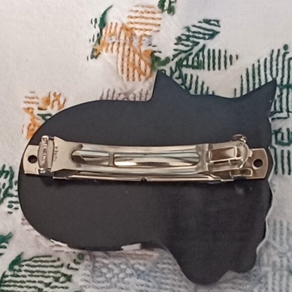 Black & White Retro Hair Barrette - Picture 2 of 5